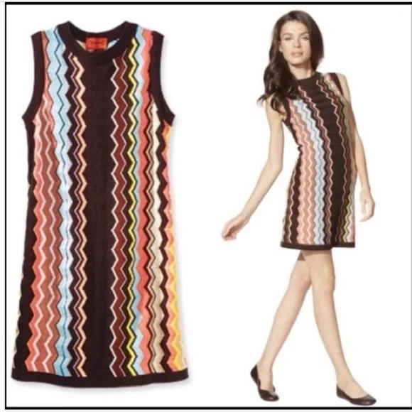 Missoni for Target vertical chevron sweater dress with slip lining-GUC - Picture 2 of 12
